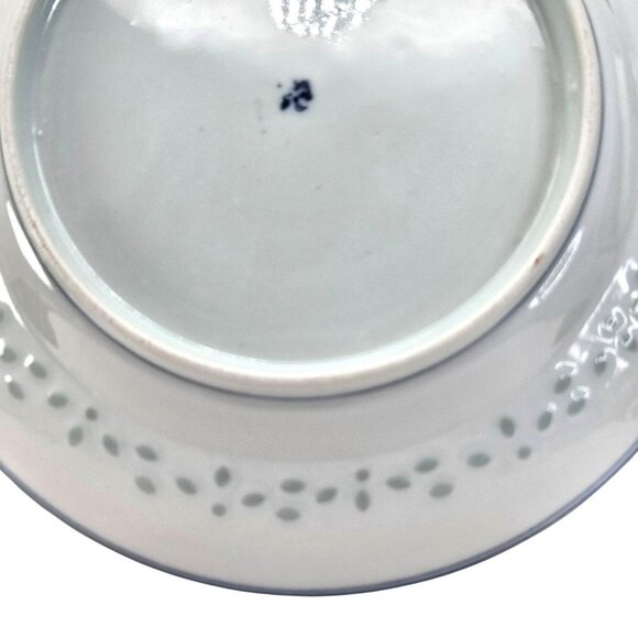 Antique Chinese Dragon Motif Porcelain Dinner Plate Blue & Red Design JE301 - Picture 7 of 8